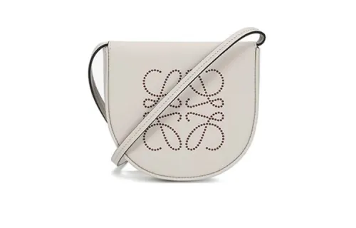 LOEWE Heel Soft Calfskin Crossbody Bag, Shoulder Bag Small Women's White