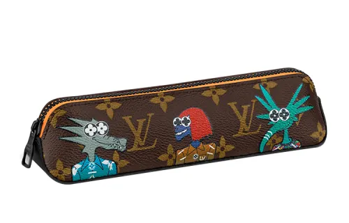 LOUIS VUITTON Leather Clutch Unisex Monogram Color