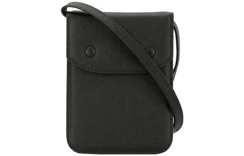 Maison Margiela Shoulder Bag With Cell Phone Pouch Cow Leather Unisex Black