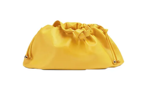 Bottega Veneta Cow Leather Shoulder Backpack Clutch Women's Cress Yellow