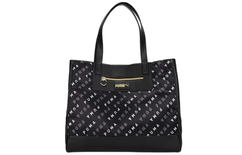 PUMA Athleisure Fabric Tote Bag, Shopping Bag, Handbag Regular Unisex Black