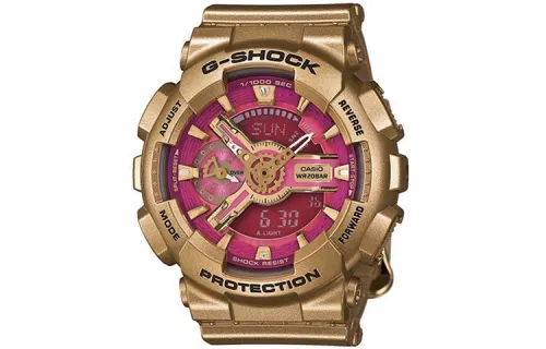 CASIO Women's Red Watch GMA-S110GD-4A1
