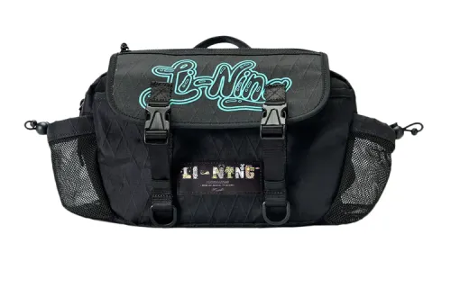 Li Ning Steven Harrington Collaboration Fabric Crossbody Bag Regular Unisex Black