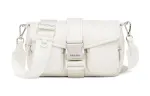 PRADA Recycled Nylon With Sheepskin Urban Techwear Flap Bag, Crossbody Bag, Shoulder Bag Women's White
