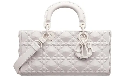 DIOR Lady D JOY Cow Leather Handbag Shoulder Bag, Crossbody Bag, Handbag Women's Milk White