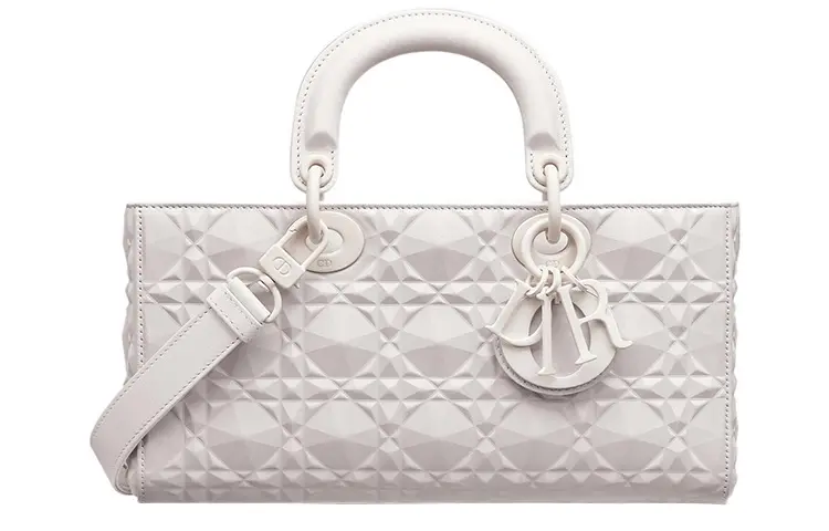 DIOR Lady D JOY Cow Leather Handbag Shoulder Bag, Crossbody Bag, Handbag Women's Milk White