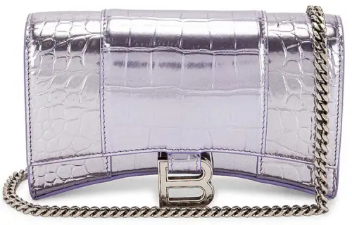 Balenciaga Calfskin Crossbody Bag, Shoulder Bag Women's Light Purple