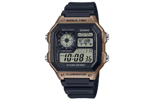 CASIO DIGITAL Quartz Movement Resin Strap Watch Men's Watches Gray Dial
