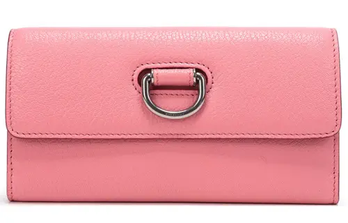 Burberry Long Leather Wallet Women's Bright Coral Powder