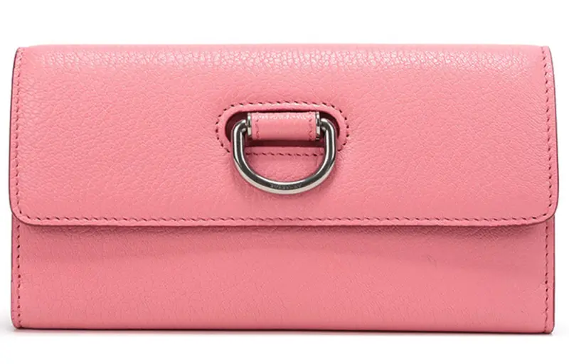 Burberry Long Leather Wallet Women's Bright Coral Powder