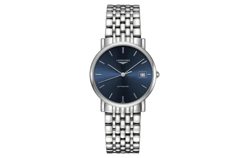LONGINES Boya Collection Automatic Mechanical Movement Men's Watch 34.5mm Blue Dial Stainless Steel Case