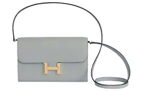HERMES Constance To Go Evercolor Calfskin Handheld Shoulder Bag, Crossbody Bag 21 Women's 8U Bleu Glacier Blue