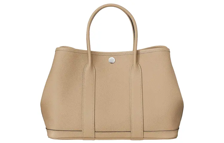 HERMES Garden Party Epsom Calfskin Handbag 30 Women's S2 Trench Coat Beige