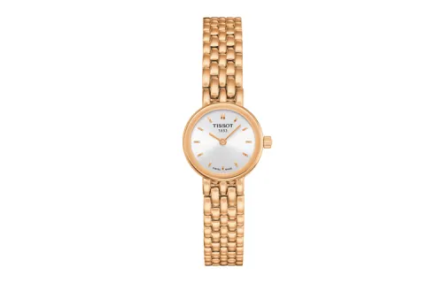 TISSOT Cute Collection Quartz Movement Women's Watch 19.5mm Silver Dial Stainless Steel PVD Coating Strap