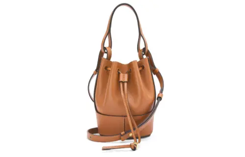 LOEWE Balloon NAPPA Cow Leather Balloons Bag, Bucket Bag, Handbag, Shoulder Bag, Crossbody Bag Mini Women's Brown
