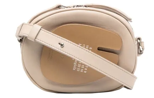 Maison Margiela Lambskin Crossbody Bag, Shoulder Bag Women's Beige