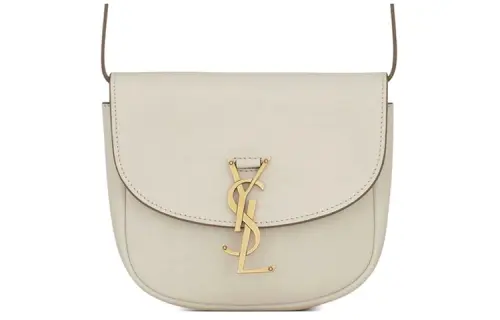 SAINT LAURENT KAIA Smooth Leather Saddle Bag, Crossbody Bag, Shoulder Bag Women's White