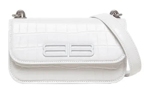 Balenciaga Gossip Calfskin Camera Bag, Crossbody Bag, Shoulder Bag Women's White