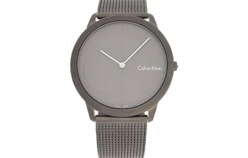 CALVIN KLEIN CK Quartz Simple Collection Wrist Watch Quartz Movement Stainless Steel Watchband Gray Dial Men's Watches