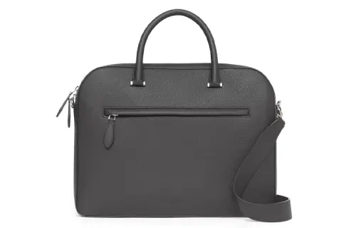 Burberry Olympia Zip Closure Leather Portable One Shoulder Crossbody Briefcase Men's