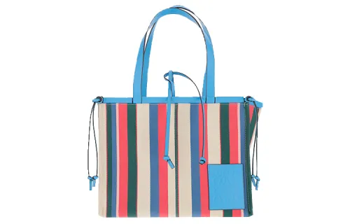 LOEWE Minimalist Fashion Cow Leather Shoulder Bag Women's Blue