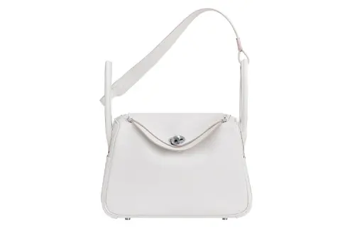 HERMES Lindy Evercolor Calfskin Handbag Regular 26 Women's 01 Blanc Pure White