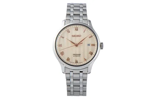 SEIKO Presage 200m Waterproof Mechanical Movement Resin Strap Watch Men's Watches Yellow Watch Dial