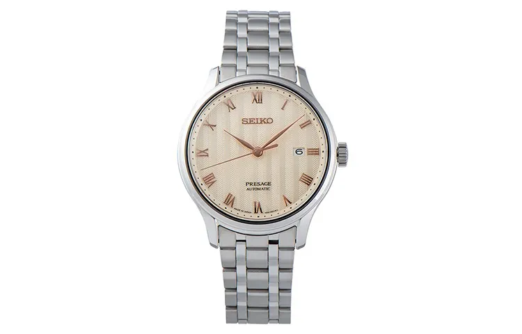 SEIKO Presage 200m Waterproof Mechanical Movement Resin Strap Watch Men's Watches Yellow Watch Dial