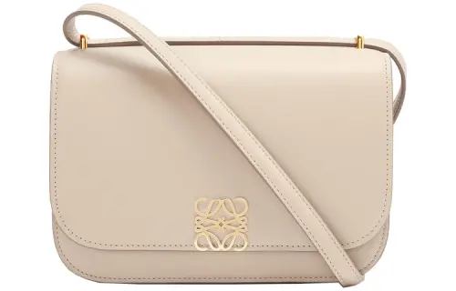 LOEWE Goya Smooth Finish Cow Leather Shoulder Bag, Crossbody Bag Small Women's Oat