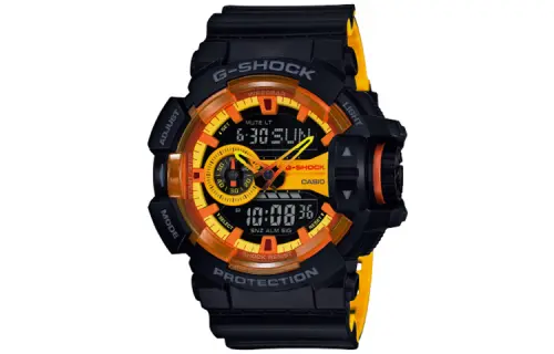 CASIO Men Liquid Crystal/Analog Dual Display Series Black Watch GA-400BY-1APR
