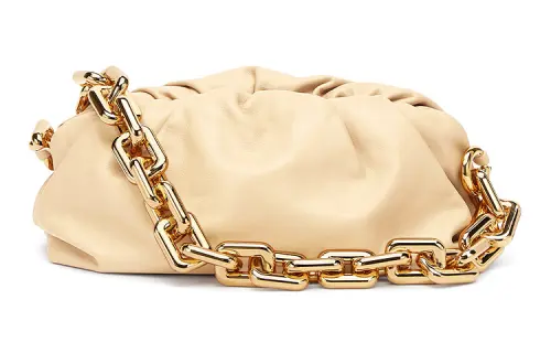 Bottega Veneta Cow Leather Shoulder Bag Women's Oat