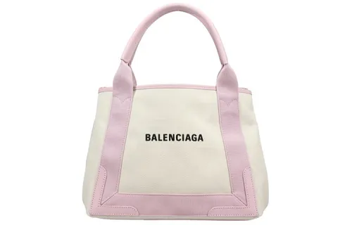 Balenciaga Cow Leather Tote Bag, Shopping Bag, Handbag Women's Pink White