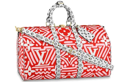 LOUIS VUITTON Keepall Artificial Leather Travel Bag Women's