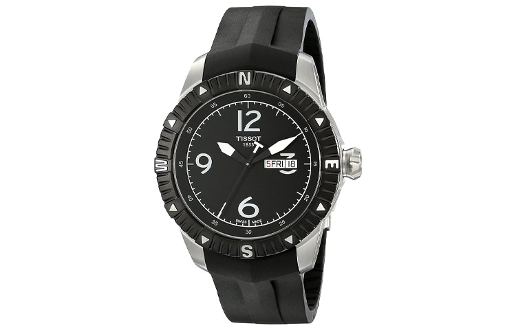 Мужские часы TISSOT Day-Date (черные)