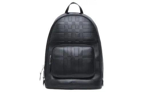 Burberry Cow Leather Backpack Men's Black