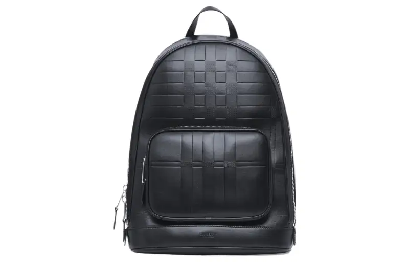 Burberry Cow Leather Backpack Men's Black