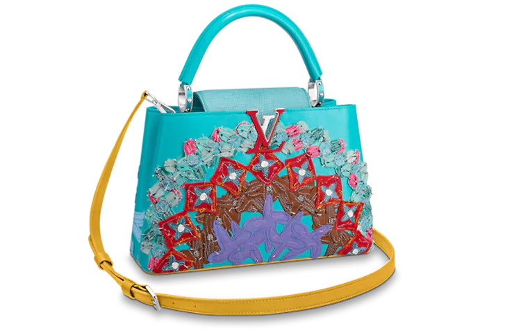 LOUIS VUITTON ArtyCapucines Tschabalala Self Pm Blue/Multicolor