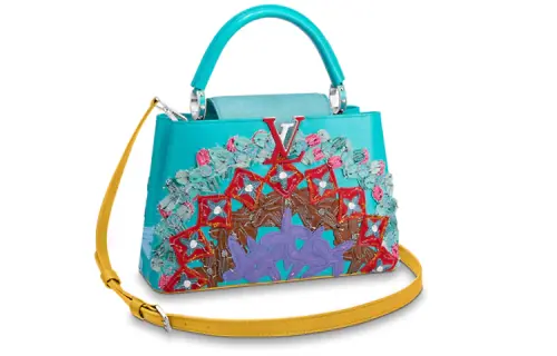 LOUIS VUITTON ArtyCapucines Tschabalala Self Pm Blue/Multicolor