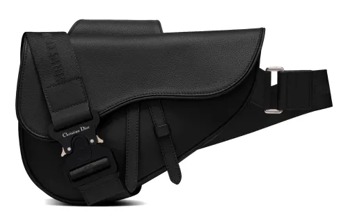 DIOR Saddle Grain Touch Cow Leather Saddle Bag, Shoulder Bag, Crossbody Bag, Sling Bag Men's Black