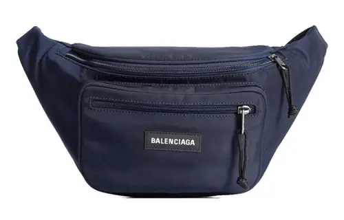 Balenciaga Fabric Fanny Pack Men's Dark Blue