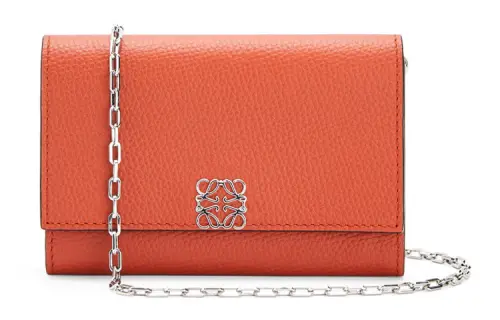 LOEWE Print Cow Leather Shoulder Bag Women's Pumpkin