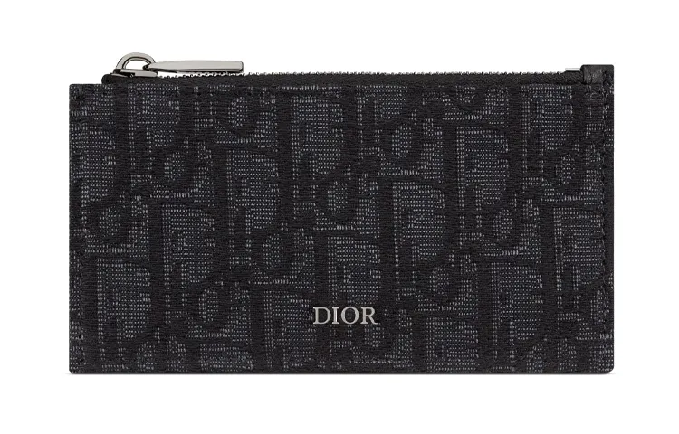 DIOR Cow Leather Card Holder Card Holder Men's Black