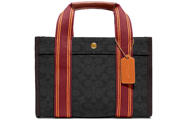 COACH Spin Fabric Tote Bag, Shopping Bag, Handbag, Shoulder Bag, Crossbody Bag Large Women's Black
