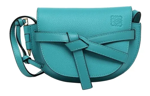 LOEWE Gate Cow Leather Bowknot Bag, Crossbody Bag Women's Lake Blue