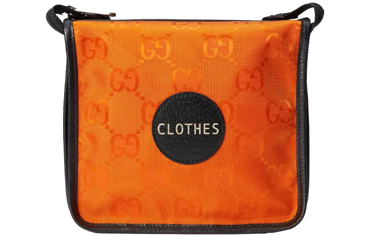 GUCCI Off The Grid Travel Nylon Square Bag Document Bag Handheld Travel Bag Small Men's Orange