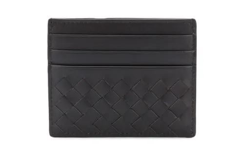 Bottega Veneta Cow Leather Card Holder Men's Dark Umber