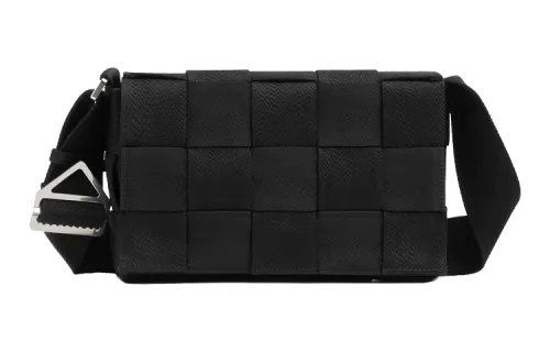 Bottega Veneta Fabric Pillow Bag, Small Square Bag, Shoulder Bag, Crossbody Bag Men's Black