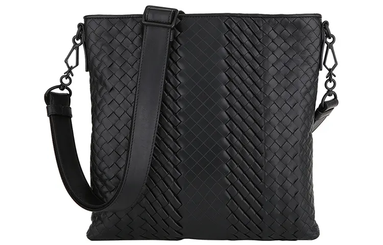 Bottega Veneta Cow Leather Crossbody Bag, Shoulder Bag Men's Black