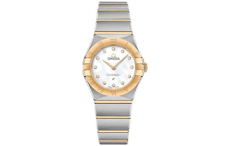 OMEGA Constellation Collection Zodiac Watch Quartz Movement Waterproof Women's Watch 25mm White Dial