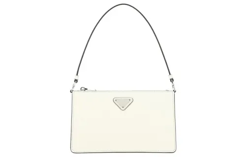 PRADA Cow Leather Shoulder Bag, Handbag, Shoulder Bag Women's White